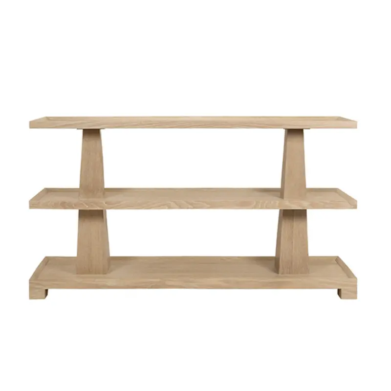 Lowen Three Tier Console Table - Cerused Oak 1