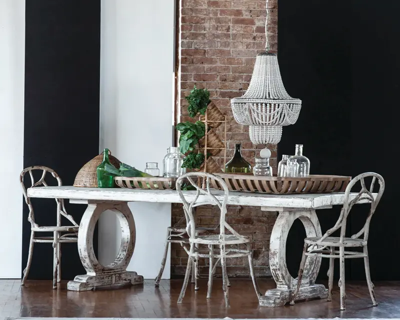 Luna 96" Salvaged Pine Wood Dining Table - Matthew Izzo Collection 2