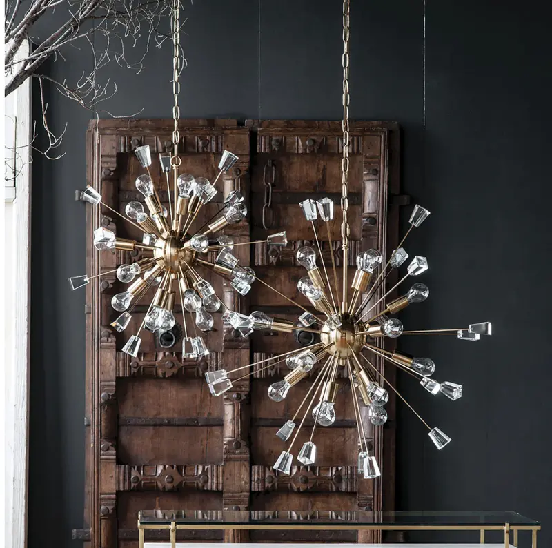 Luna Brass Sputnik Pendant Light - Matthew Izzo Collection 1