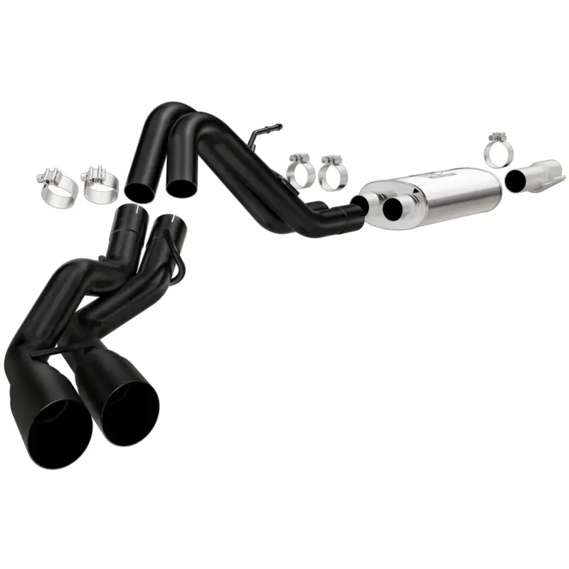 Magnaflow Sys Cat-Back 10-14 Ford Raptor 6.2L V8 2.5/3In Black Dual Same Side Exit Rear 3.5 Tips 1