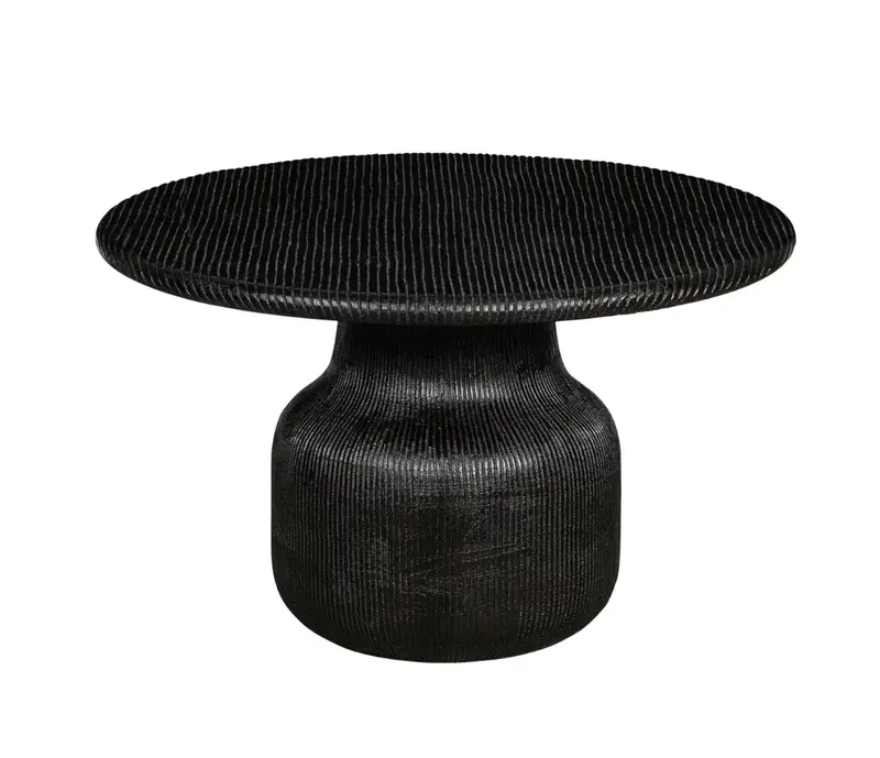 Malibu Black Acacia Wood Coffee Table - Matthew Izzo Collection 1