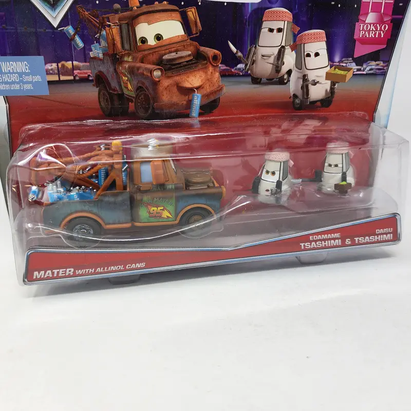 Mater W/ Allinol Cans & Edamame, Daisu Tokyo Party * Multi-Pack * Disney Pixar Cars 2