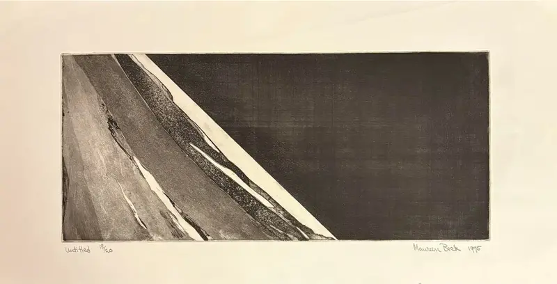 Maureen Beck 1975 Mid Century Modern Etching On Paper 1