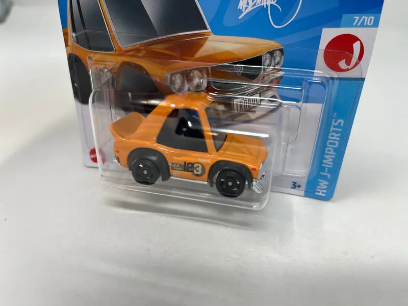 Mazda Rx-3 #156 * Orange * 2024 Hot Wheels Short Card Case J 2