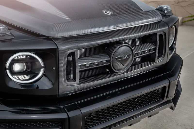 Mercedes Benz G63 Amg Program - Front Grill With Vorsteiner Wheels Insignia - Gloss Finish 1