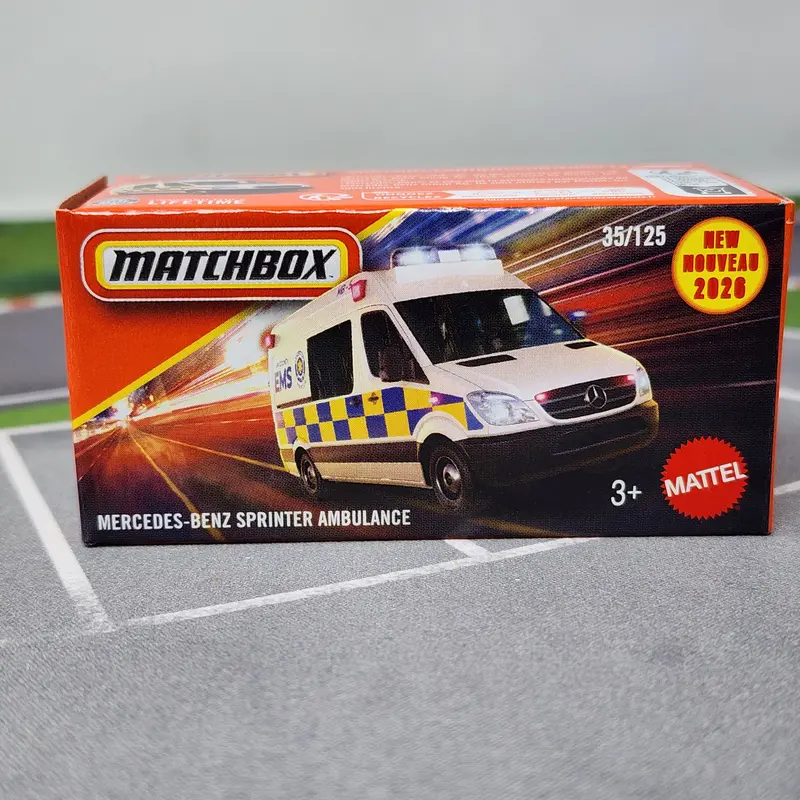 Mercedes-Benz Sprinter Ambulance #35 * 2026 Matchbox Power Grabs Case D 1