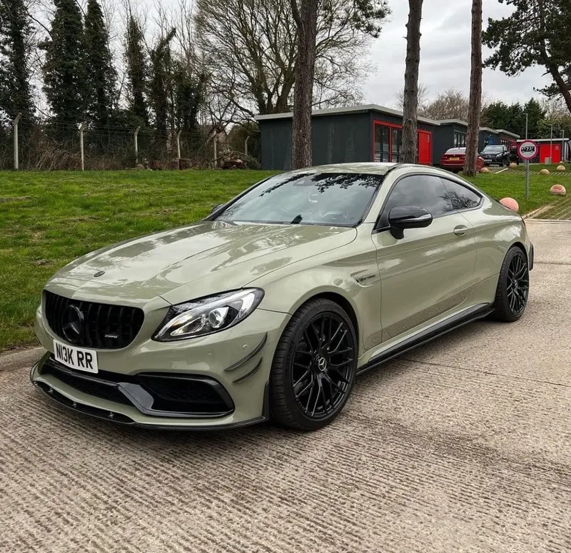 Mercedes W205 C63 & C63s Front Bumper Carbon Fibre Canards / Fins 1
