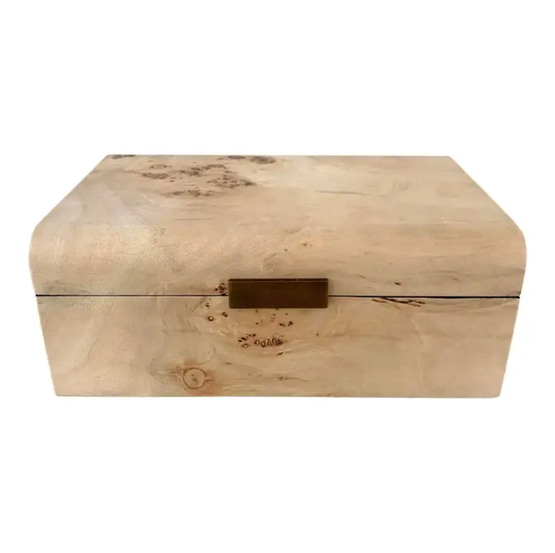 Mira Decorative Box - Burlwood & Antique Brass 1