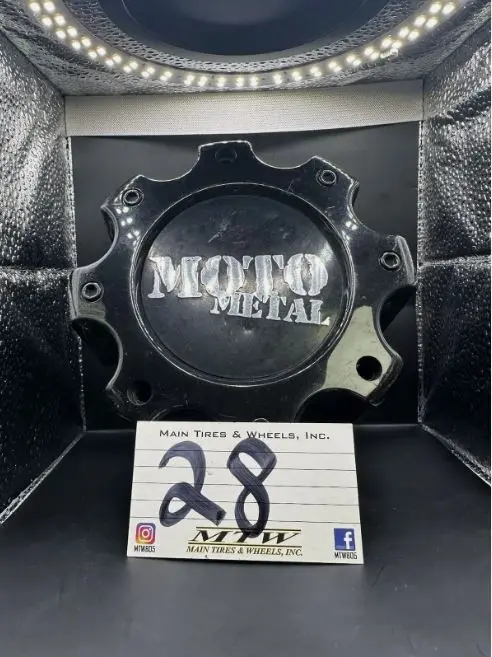 Moto Metal Matte Black 8 Lug Wheel Center Cap W/Screws Mo909b8165yb 1
