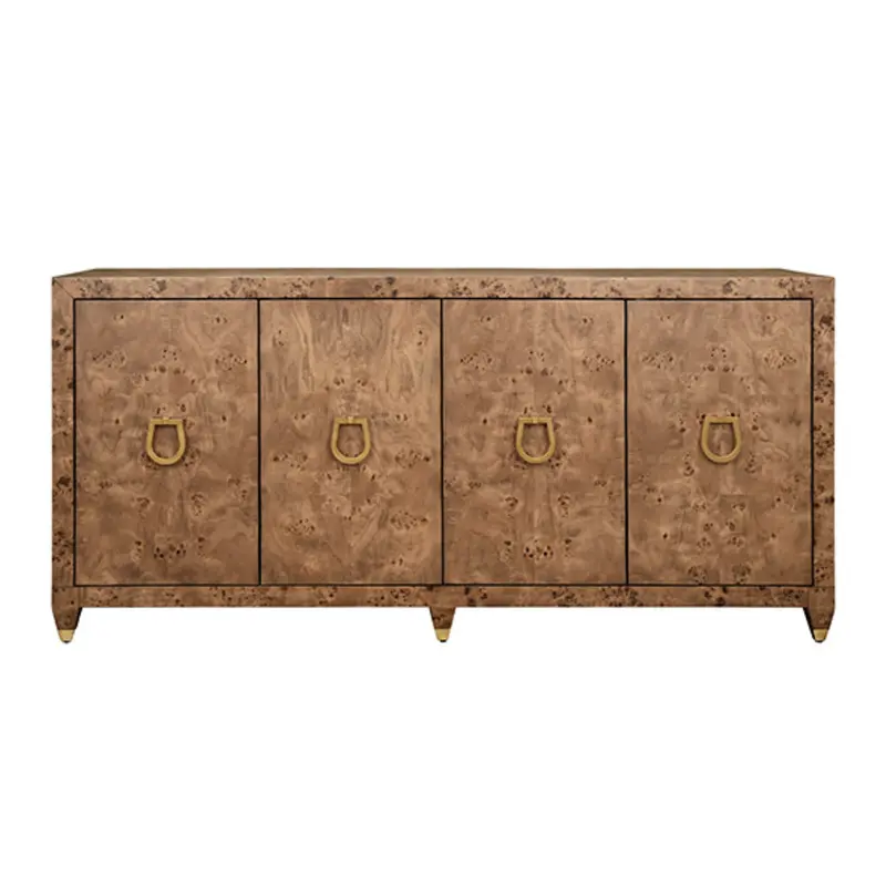 Mulligan Four Door Dark Burlwood Buffet 1