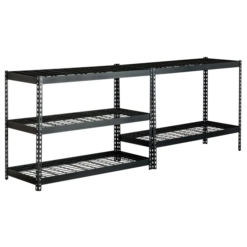 Musclerack™ Heavy Duty Steel Boltless Shelving With Wire Decking 1