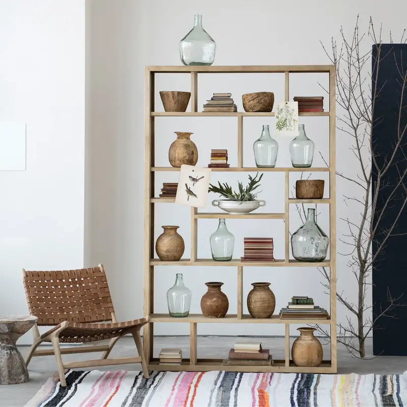 Neoteric Mango Wood Bookcase W/Open Shelving - Matthew Izzo Collection 1