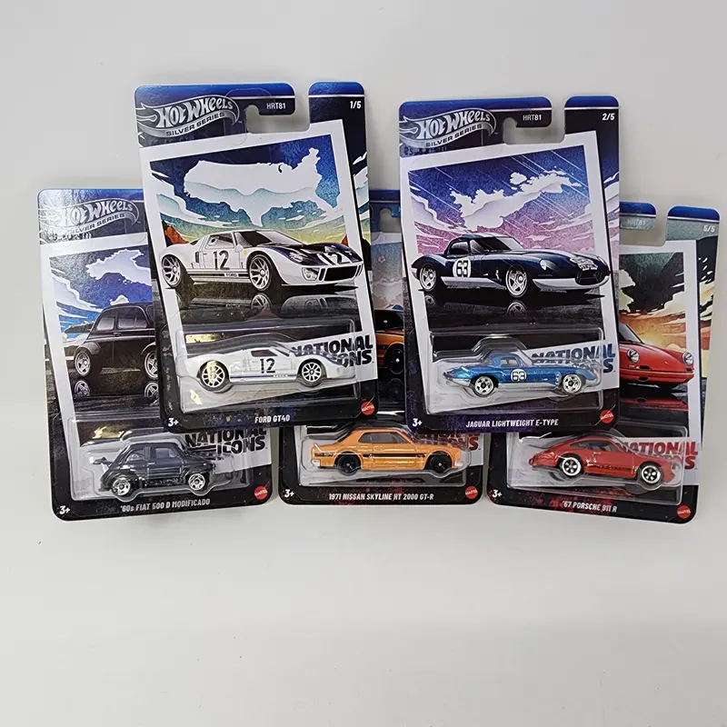 New! 5 Car Set * 2025 Hot Wheels National Icons Silver Series 1