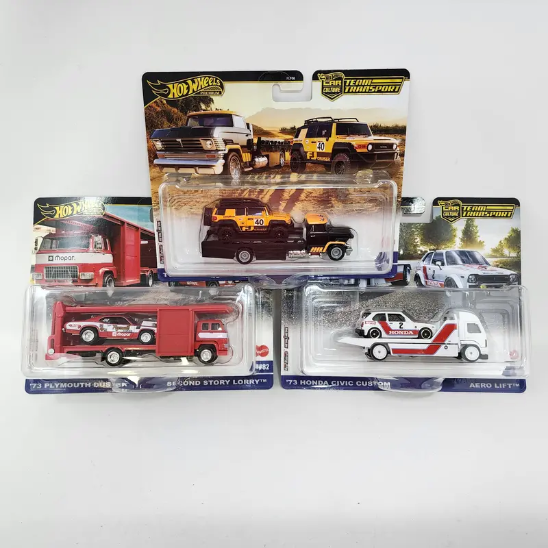 New! Complete 3 Car Set Case G * 2025 Hot Wheels Team Transport Fj Crusier, Honda, Duster 1
