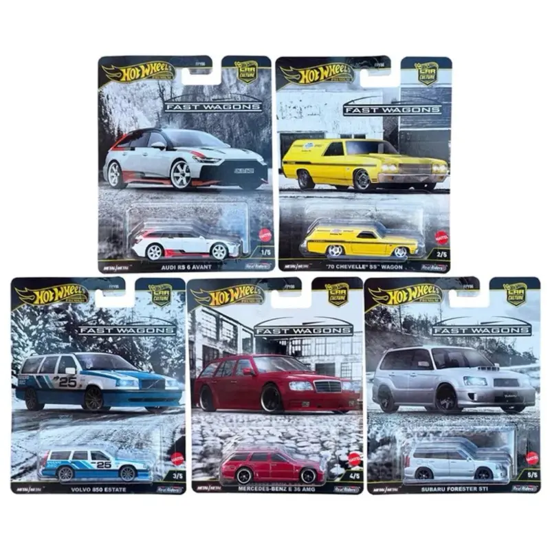 New Fast Wagons! * Set Of 5 Cars * 2025 Hot Wheels Car Culture Fast Wagons Case J 1