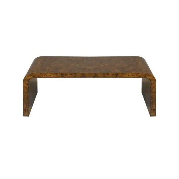 Newbury Dark Burlwood Waterfall Edge Coffee Table 1
