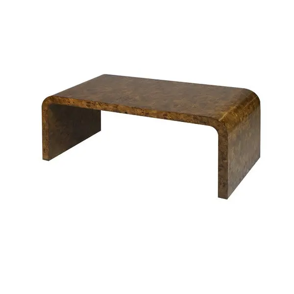 Newbury Dark Burlwood Waterfall Edge Coffee Table 2