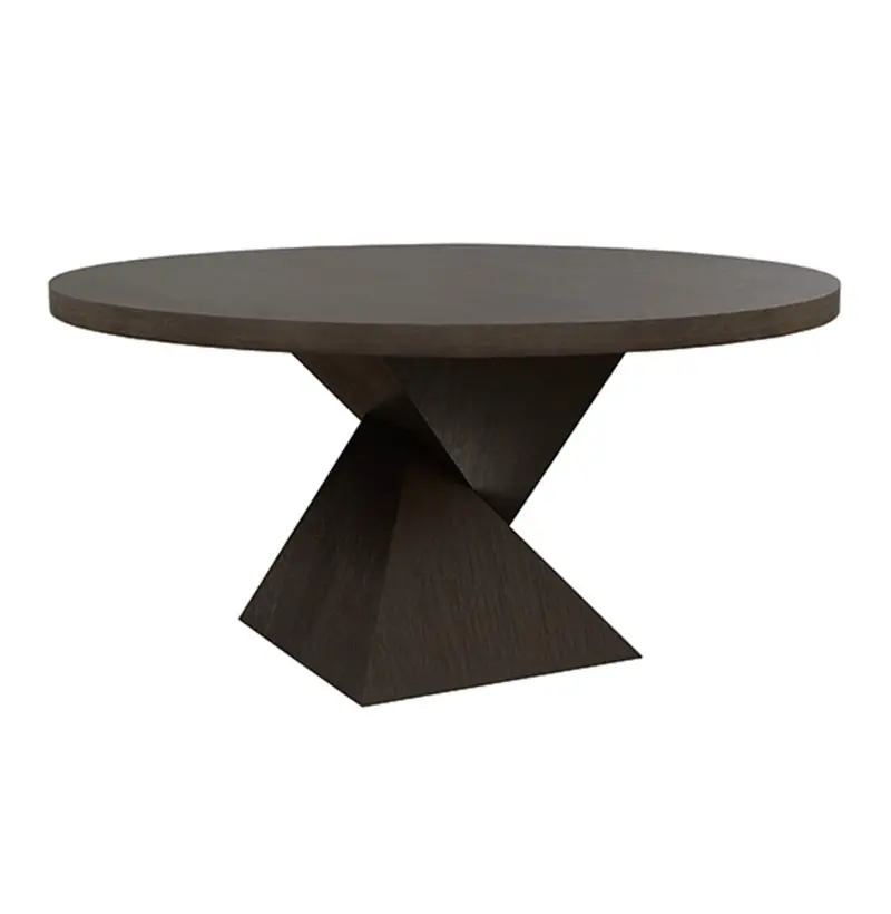 Newport 60" Round Espresso Oak Dining Table 1