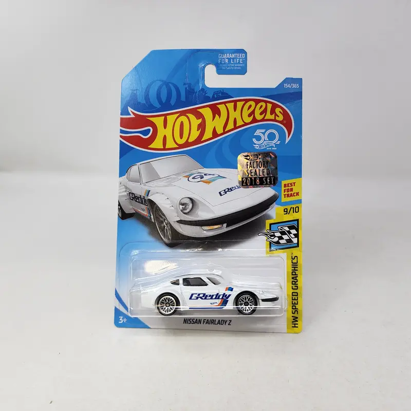 Nissan Fairlady Z #154 Greddy * White * 2018 Hot Wheels W/ Factory Set Holo 1