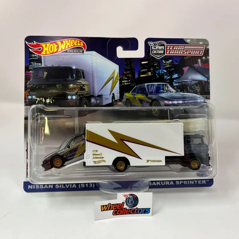 Nissan Silvia S13 & Sakura Sprinter * 2023 Hot Wheels Team Transport Car Culture Case T 1