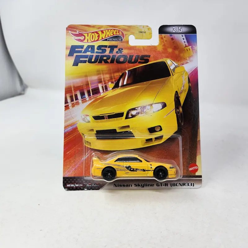 Nissan Skyline Gt-R Bcnr33 * Yellow * Hot Wheels Fast & Furious 1