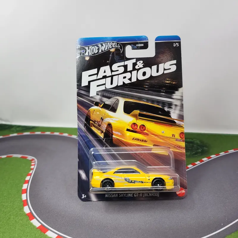 Nissan Skyline Gt-R Bcnr33 * Yellow * Hot Wheels Fast & Furious 1