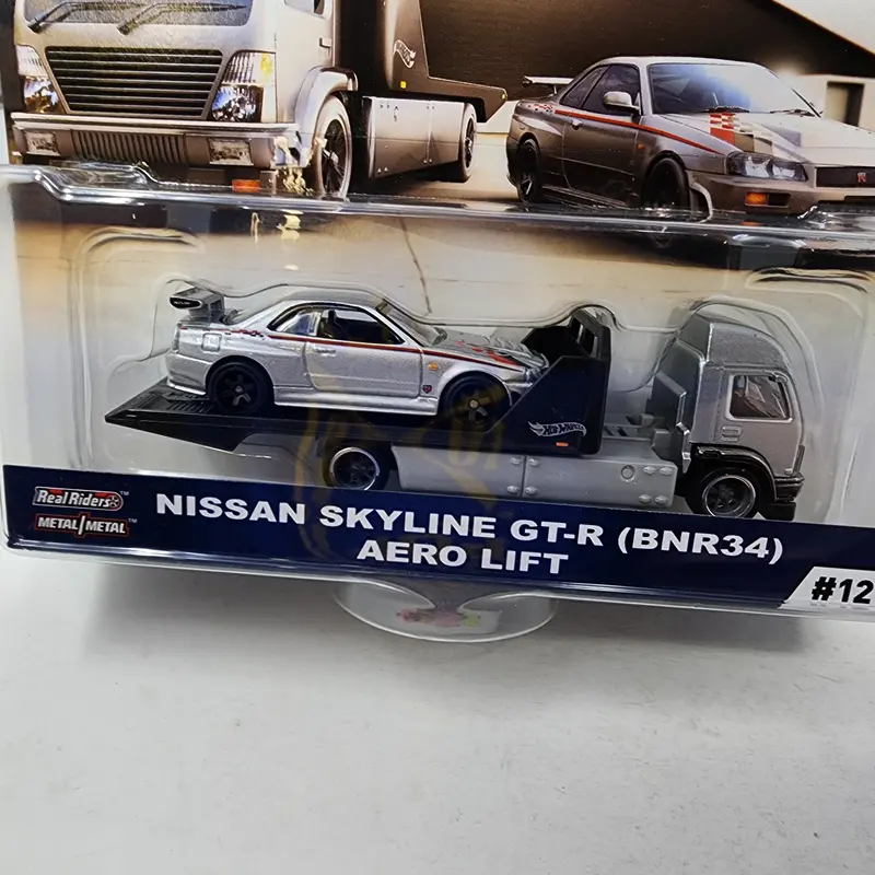 Nissan Skyline Gt-R Bnr34 & Aero Lift * Hot Wheels Team Transport Car Culture 2