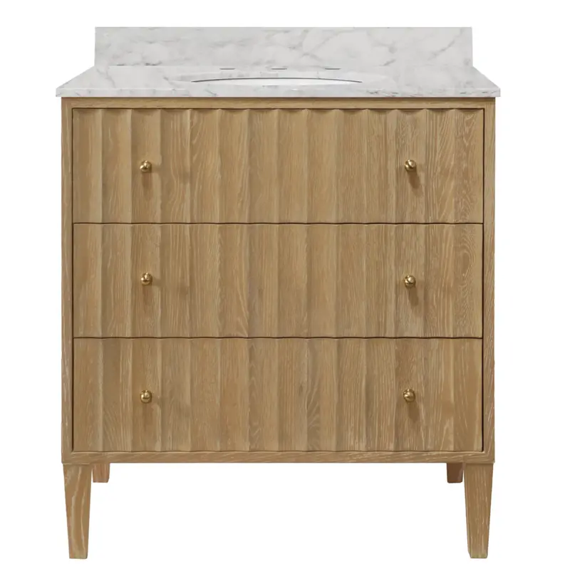 Odin 30.5" Cerused Oak Single Sink Bathroom Vanity 1