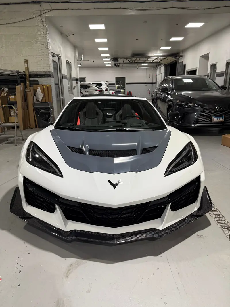 Oem Functional C8 Zr1 Zr1x Hood With All Hardware And Ducts 2