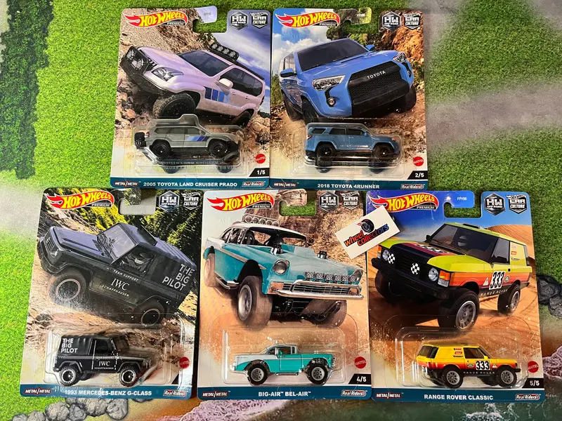 Off Road * Complete 5 Car Set * 2023 Hot Wheels Car Culture Case F 1