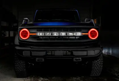 Oracle 2021-2023 Ford Bronco Headlight Halo Kit W/Drl Bar - Base Headlights -W/Rf Cntrl 2