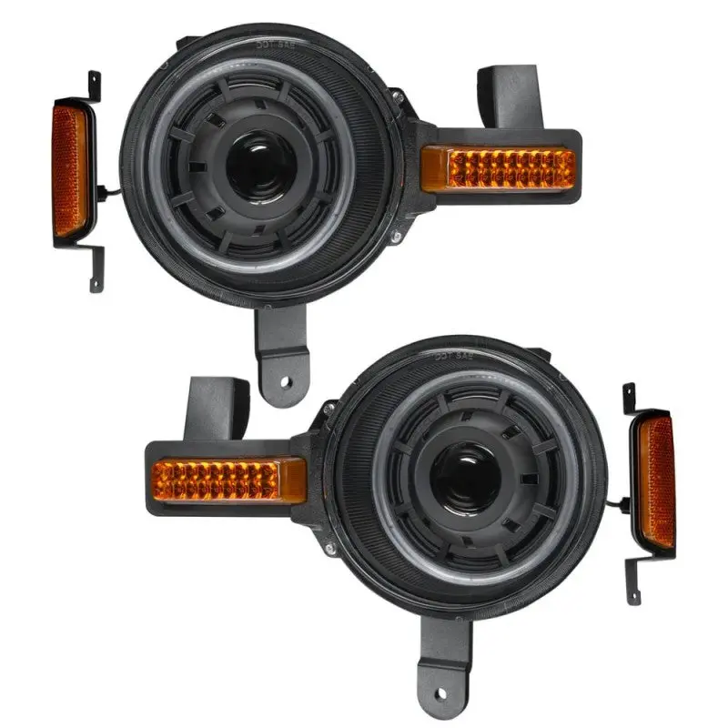 Oracle 2021+ Ford Bronco Oculus Bi-Led Projector Headlights - Amber/White Switchback 1