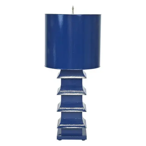 Pagoda Large Table Lamp - Navy Or Orange 1