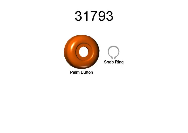 Palm Button Replacement Kit (Orange) 1