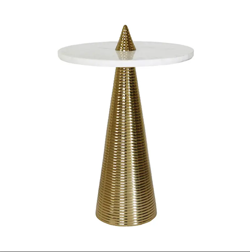 Pasha Brass & Marble Side Table 1
