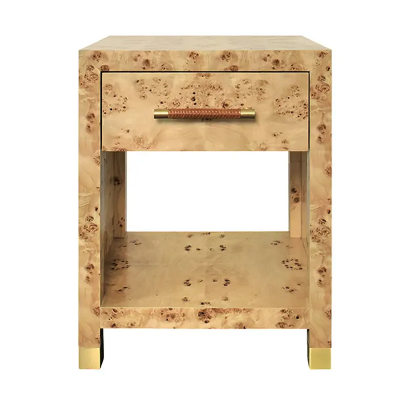 Pelham Burlwood One Drawer Side Table 1