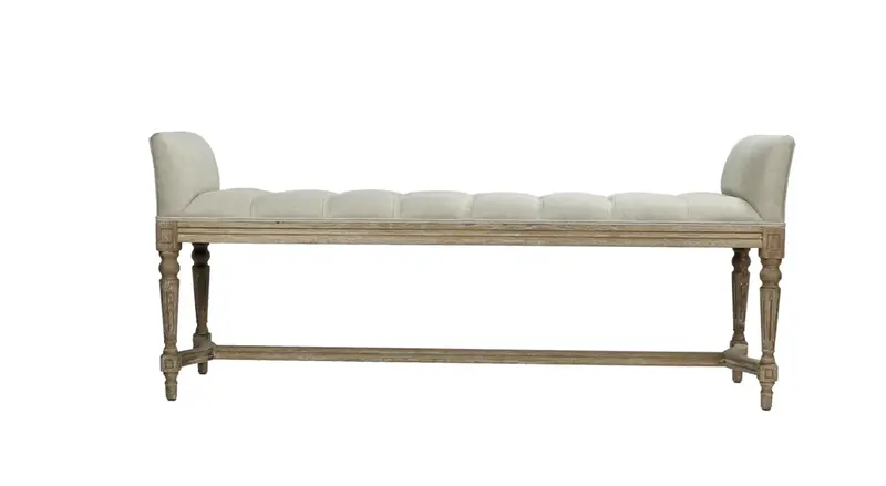 Perscilla Large Wood French Bench - Matthew Izzo Collection 1
