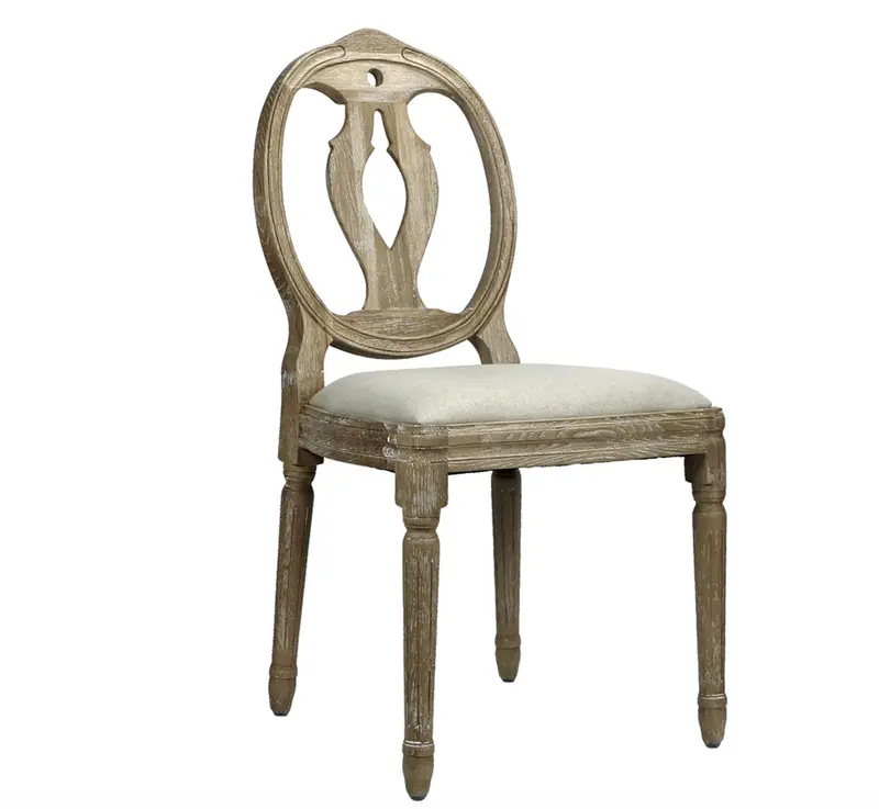 Perscilla Pine Wood Upholstered Seat Heirloom Dining Chair - Matthew Izzo Collection 1