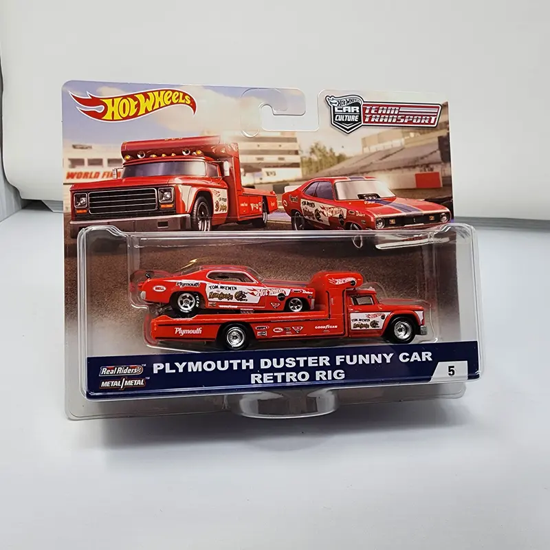 Plymouth Duster Funny Car & Retro Rig * Hot Wheels Team Transport Car Culture 1