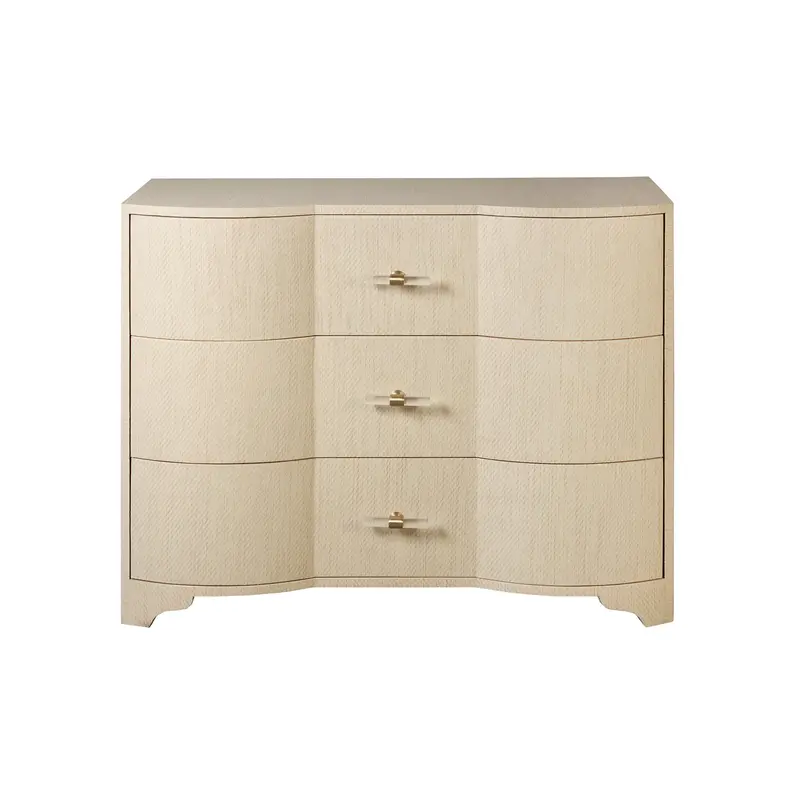Plymouth Grasscloth Three Drawer Chest 1