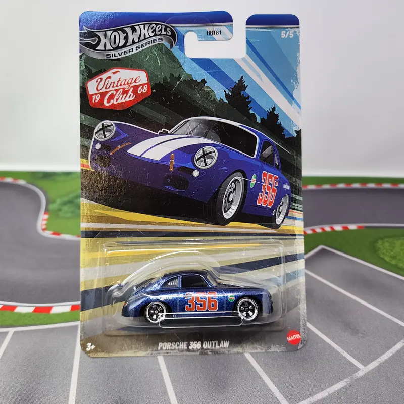 Porsche 356 Outlaw #5 Vintage Club * Blue * 2026 Hot Wheels Silver Series Case J 1