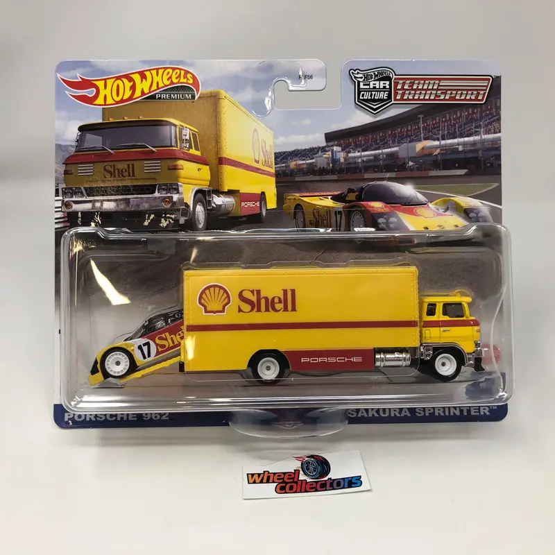 Porsche 962 Shell Oil & Sakura Sprinter * 2022 Hot Wheels Team Transport Car Culture 1