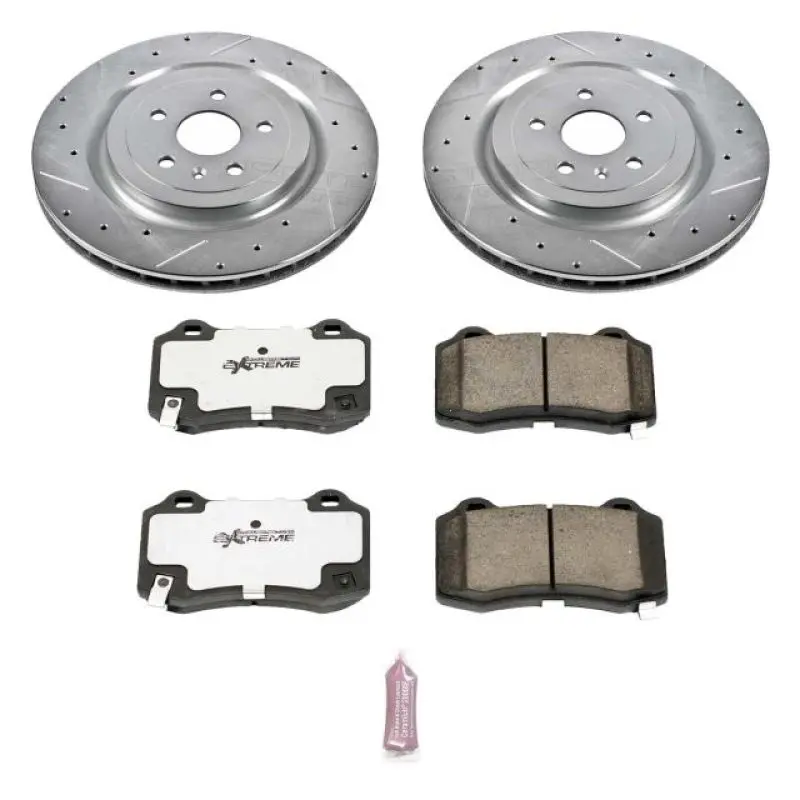 Power Stop 09-15 Cadillac Cts Rear Z26 Street Warrior Brake Kit 1