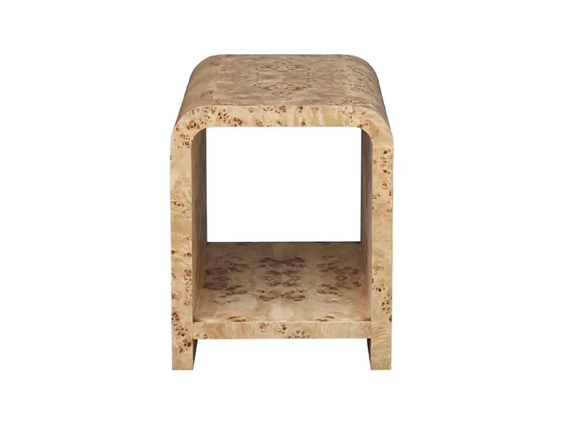 Putnam Burlwood Waterfall Edge Side Table 1