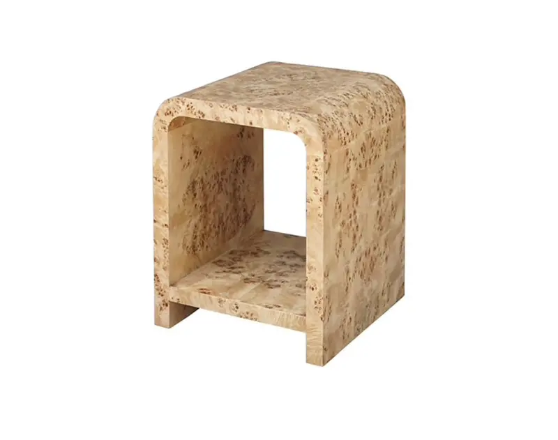 Putnam Burlwood Waterfall Edge Side Table 2