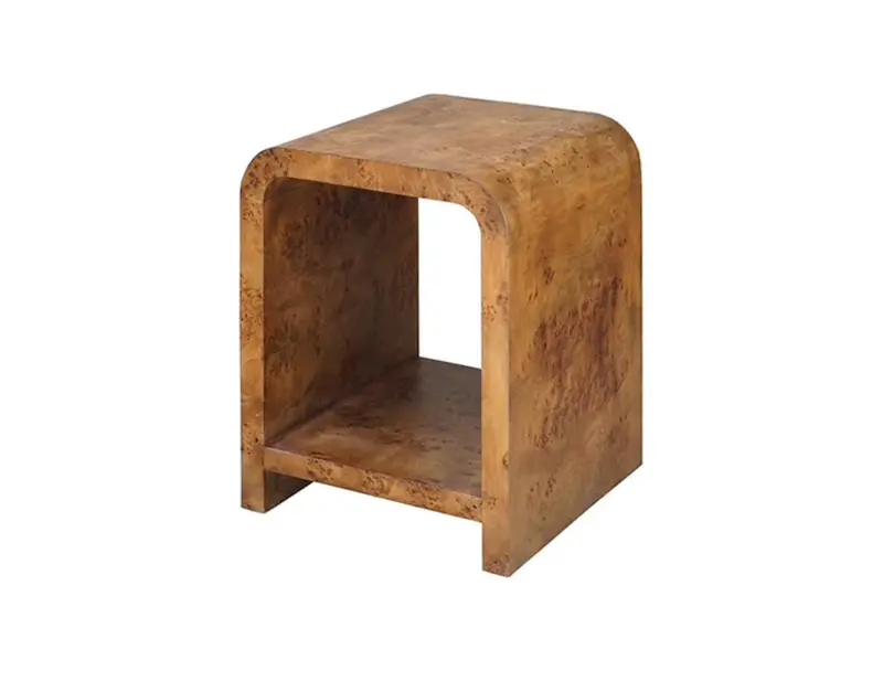 Putnam Burlwood Waterfall Edge Side Table 2