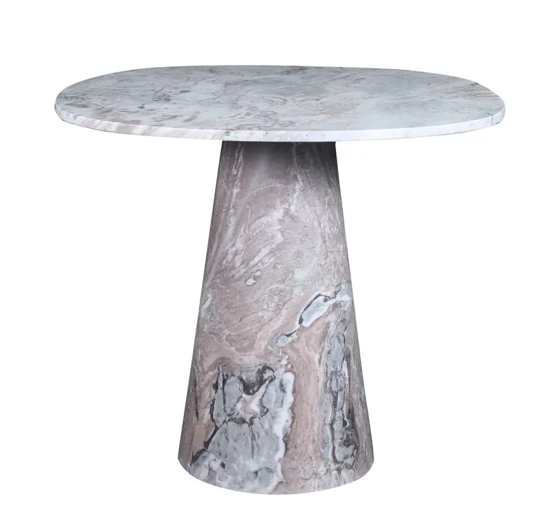 Ravenna 36" Round Marble Pedestal Dining Table - Matthew Izzo Collection 1