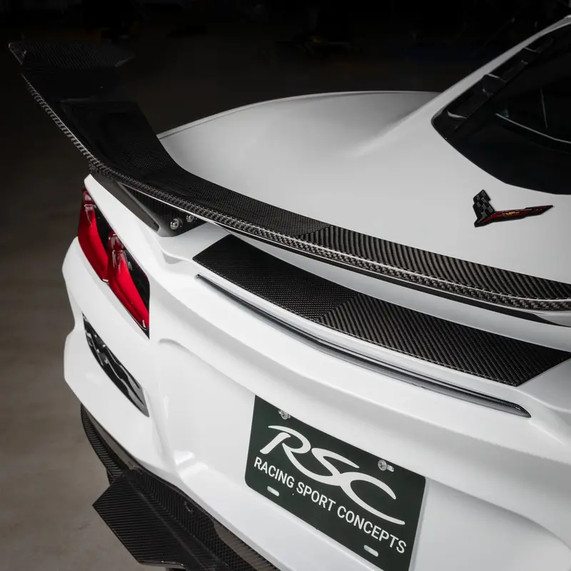 Rear Bumper Spoiler Hole Covers For C8 Z06 & E-Ray 1