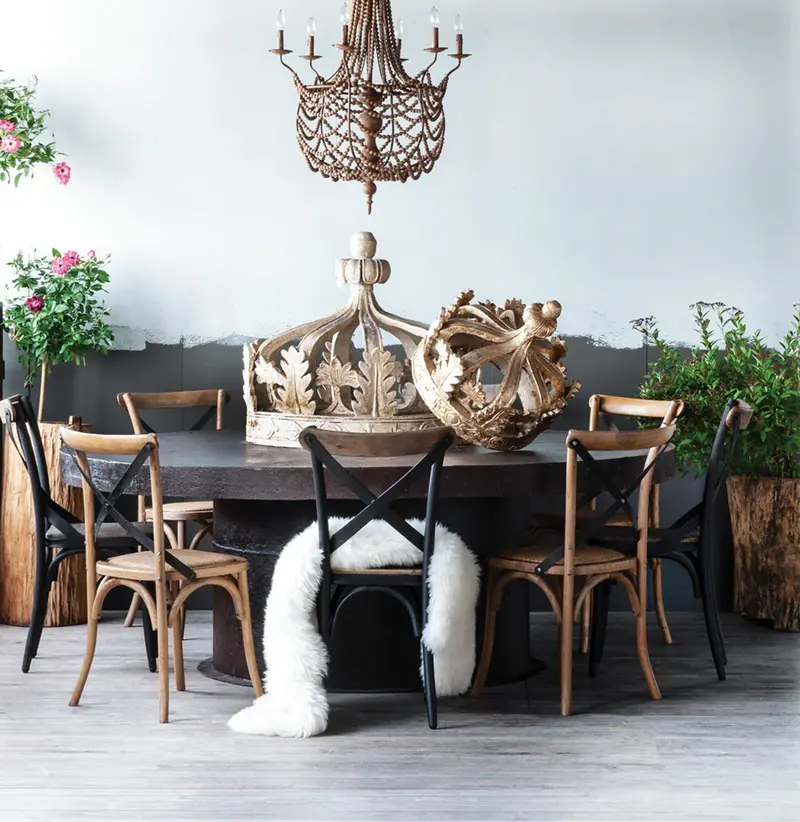 Reclaimed 83" Round Metal Boiler Dining Table - Matthew Izzo Collection 2