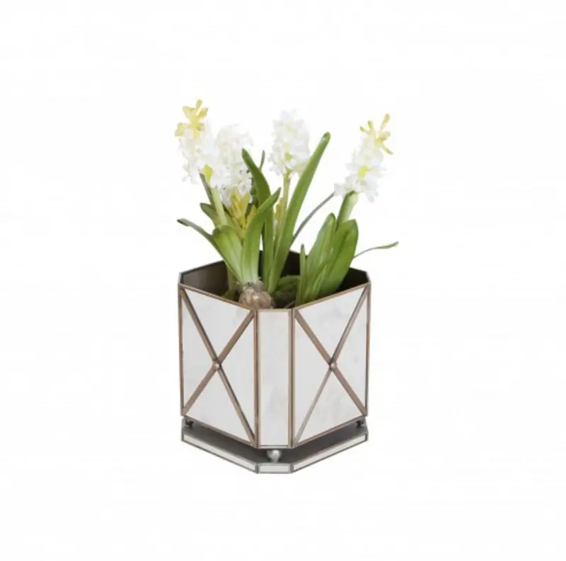 Regency Crosshatch Mirrored Planter Box 1